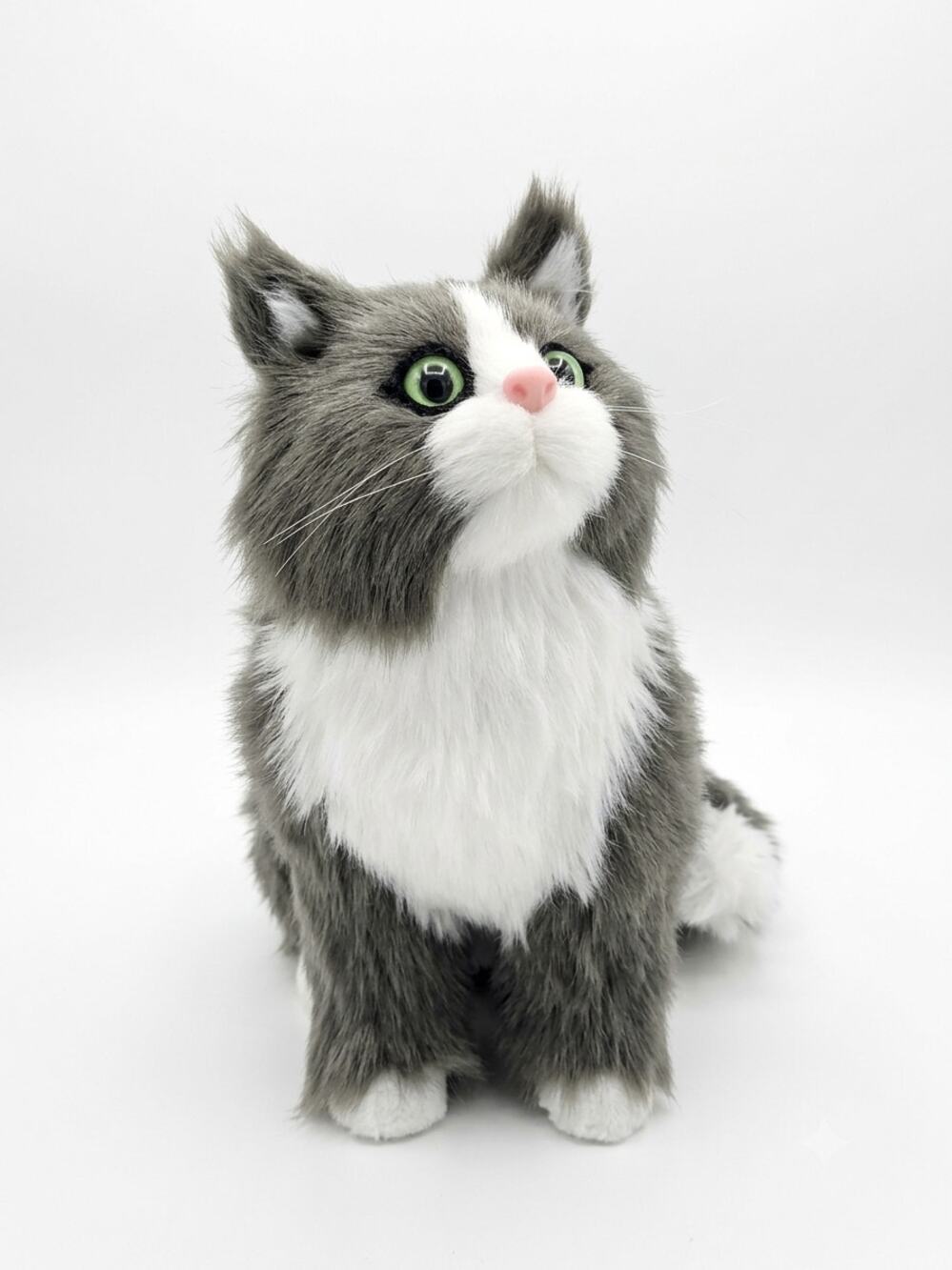 Grey & White Tuxedo Cat – 8"